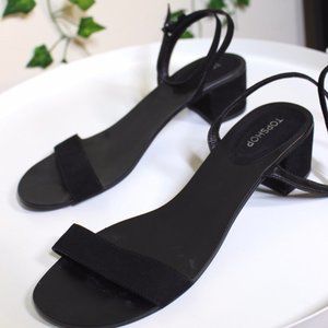 Black Topshop low heel sandals